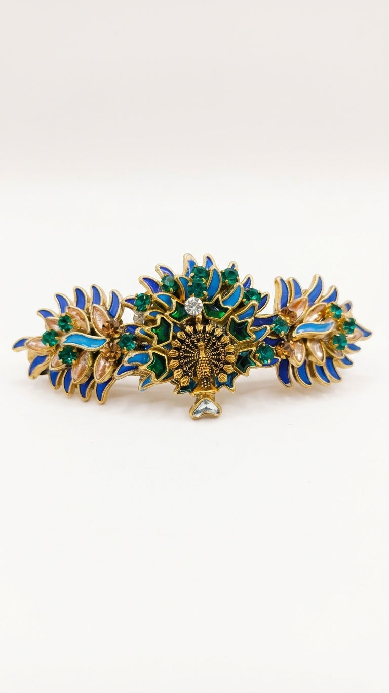 Elegant peacock clips SN-01-0000234