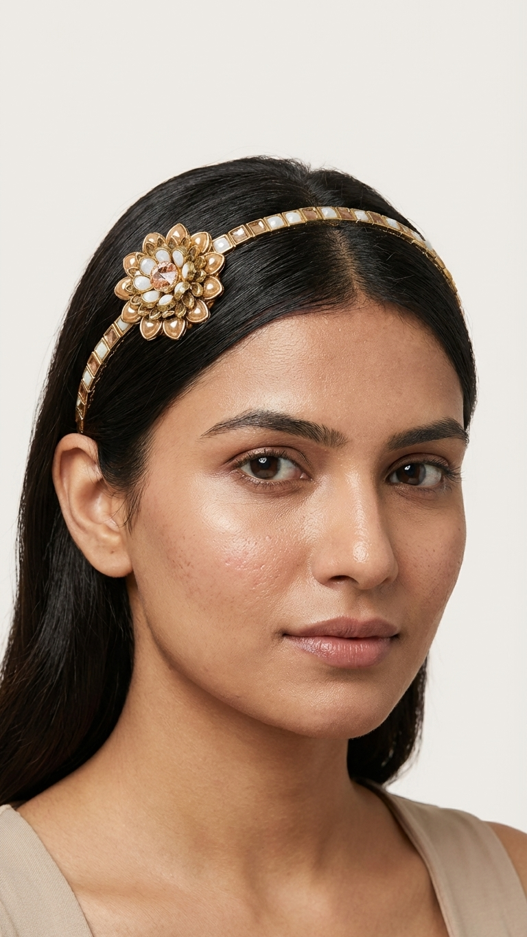 Kundan hair band SN-01-0000189
