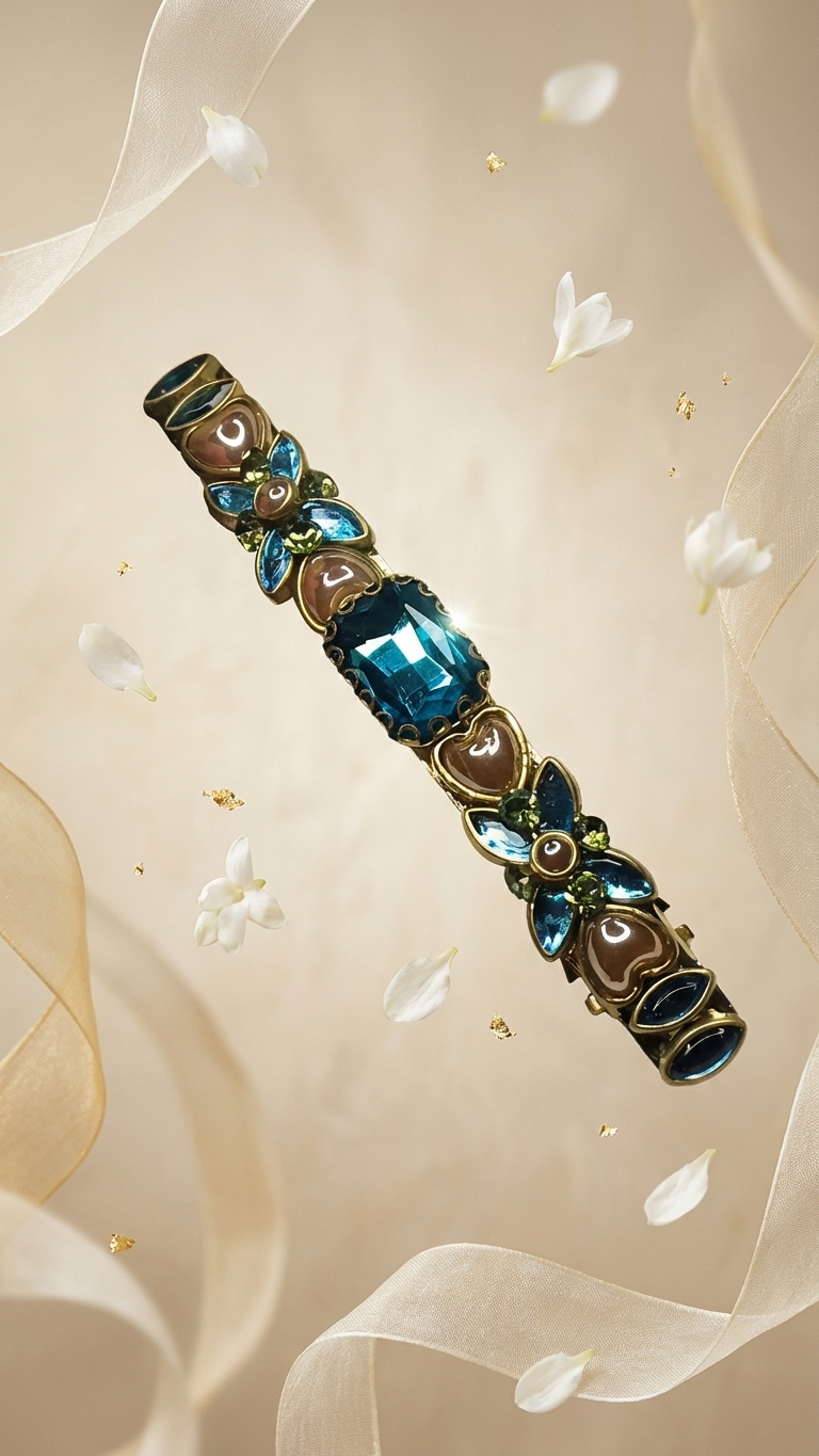Simple Kundan Centre clip - 8cm (SN-01-0000006)