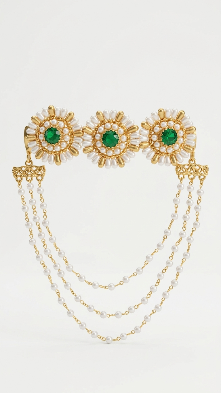 3-Tier Pearl Chain Hair Clip SN-01-0000183
