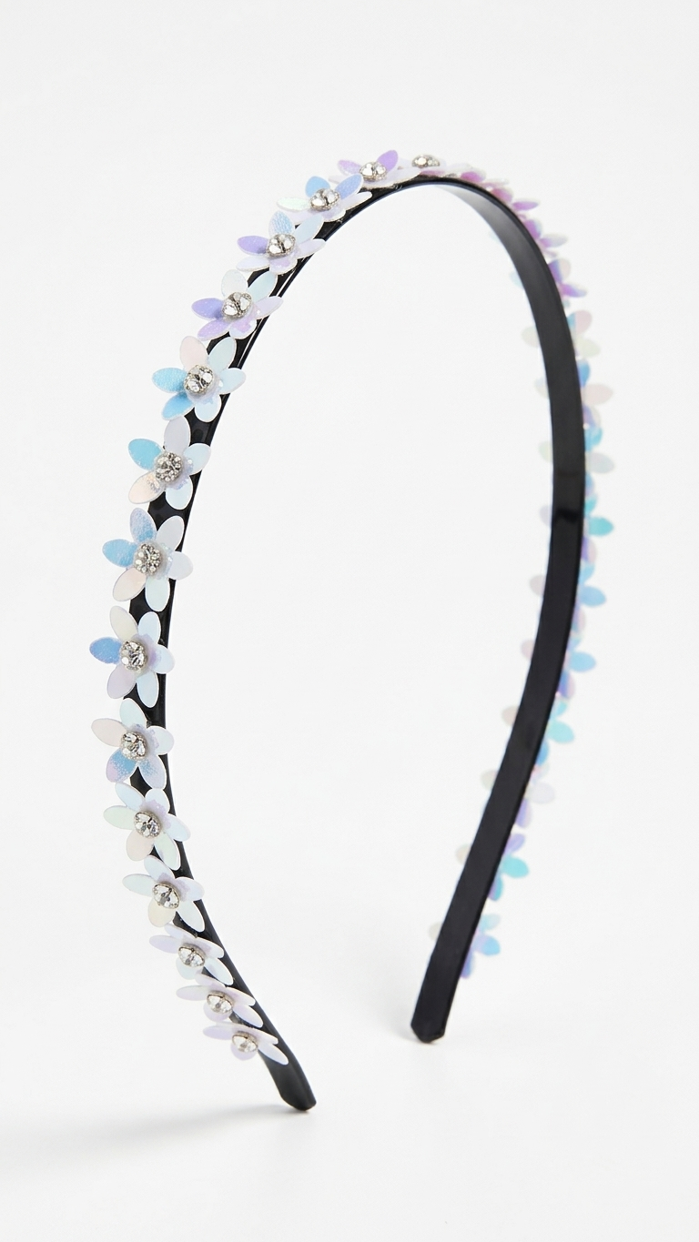 Sequinned Floral Kundan Hair Band for SN-01-0000231