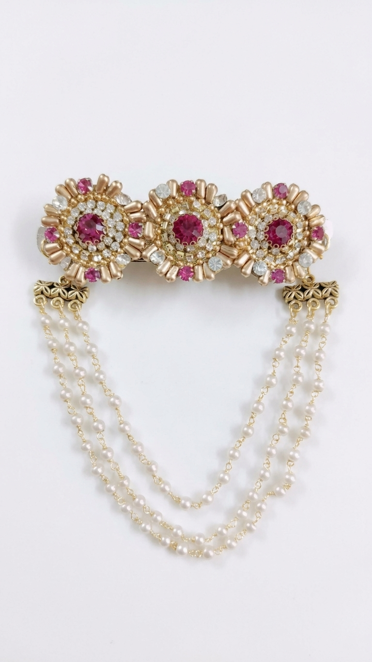3-Tier Pearl Chain Hair Clip SN-01-0000182