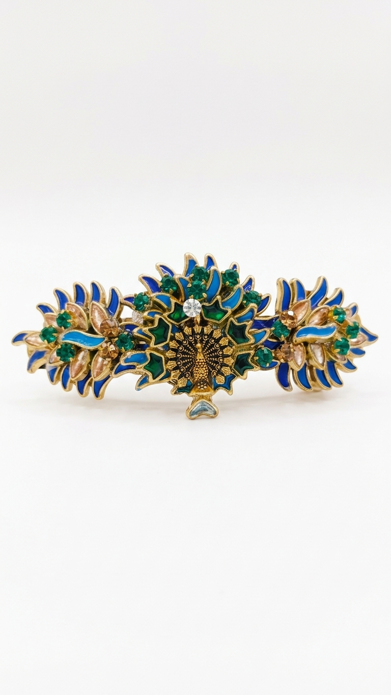 Elegant peacock clips SN-01-0000234