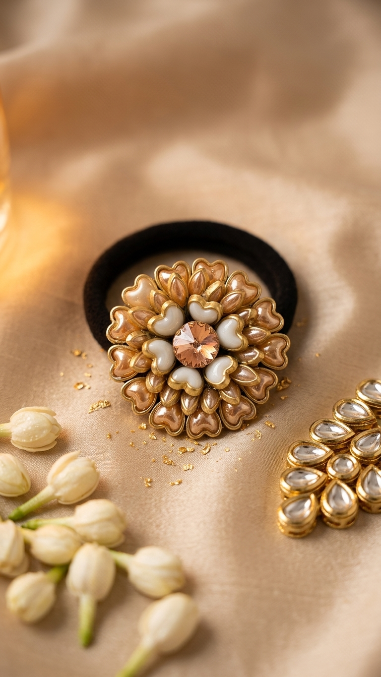 Big Kundan Hair Ties SN-01-0000250