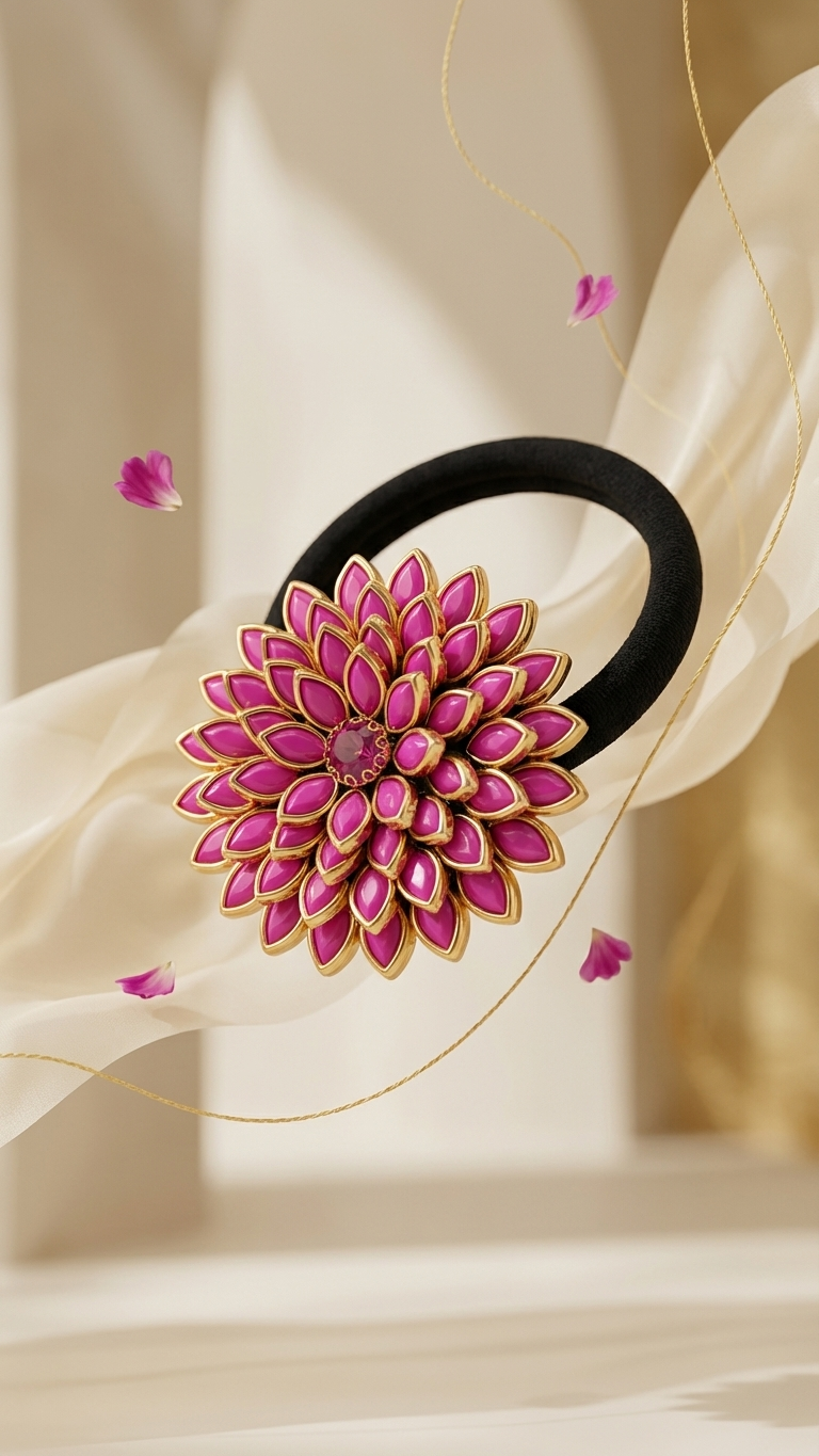 Big Kundan Hair Ties SN-01-0000252