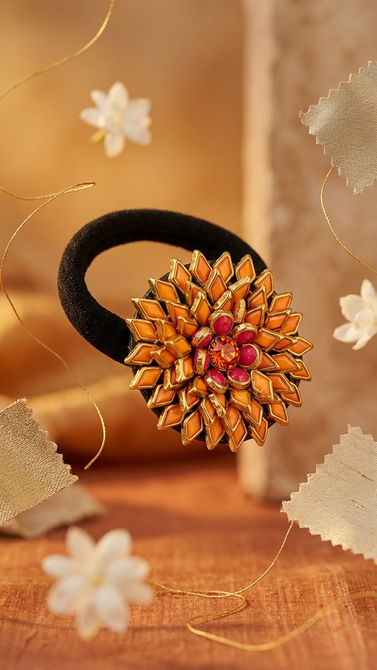 Big Kundan Hair Ties SN-01-0000253