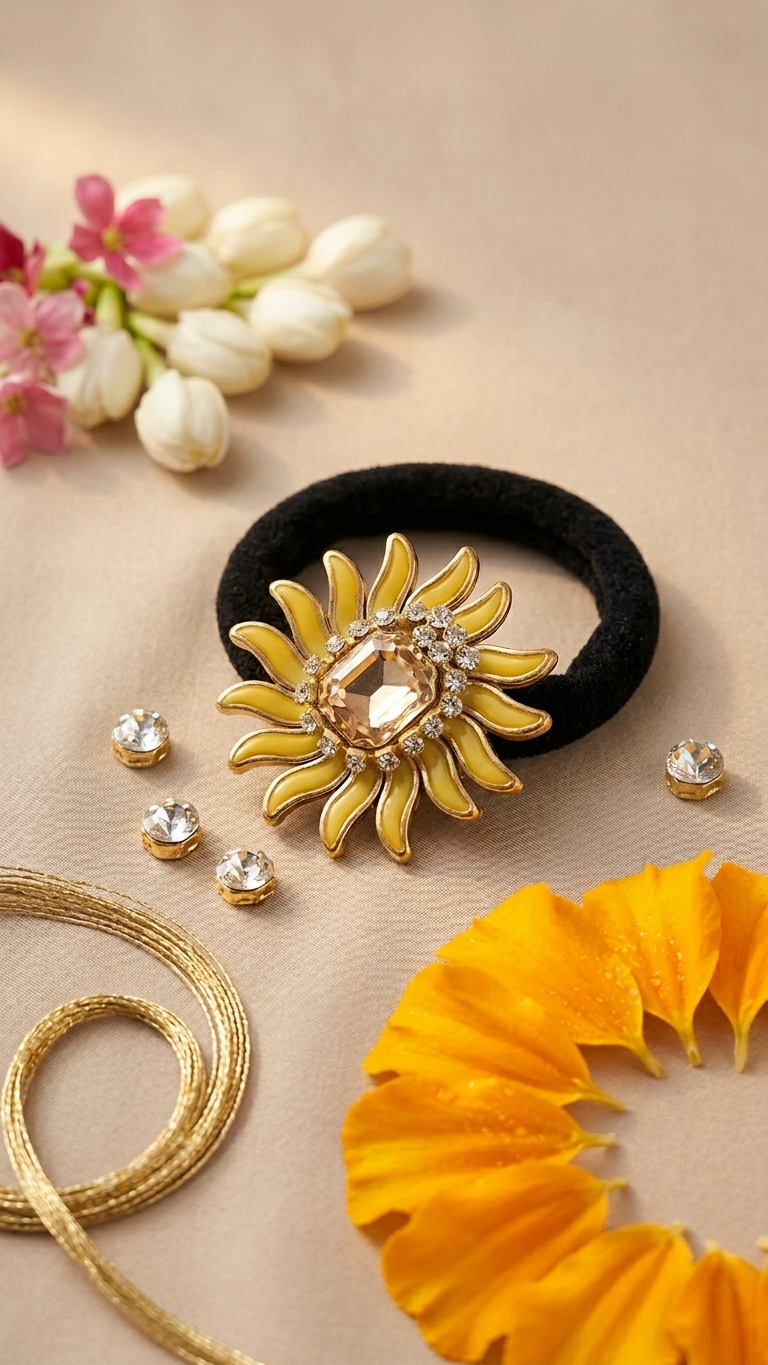 Small Kundan Hair Ties SN-01-0000256