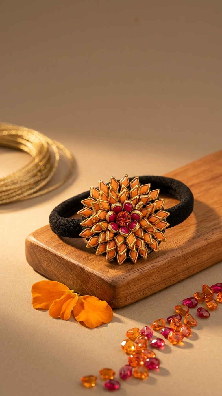 Big Kundan Hair Ties SN-01-0000253