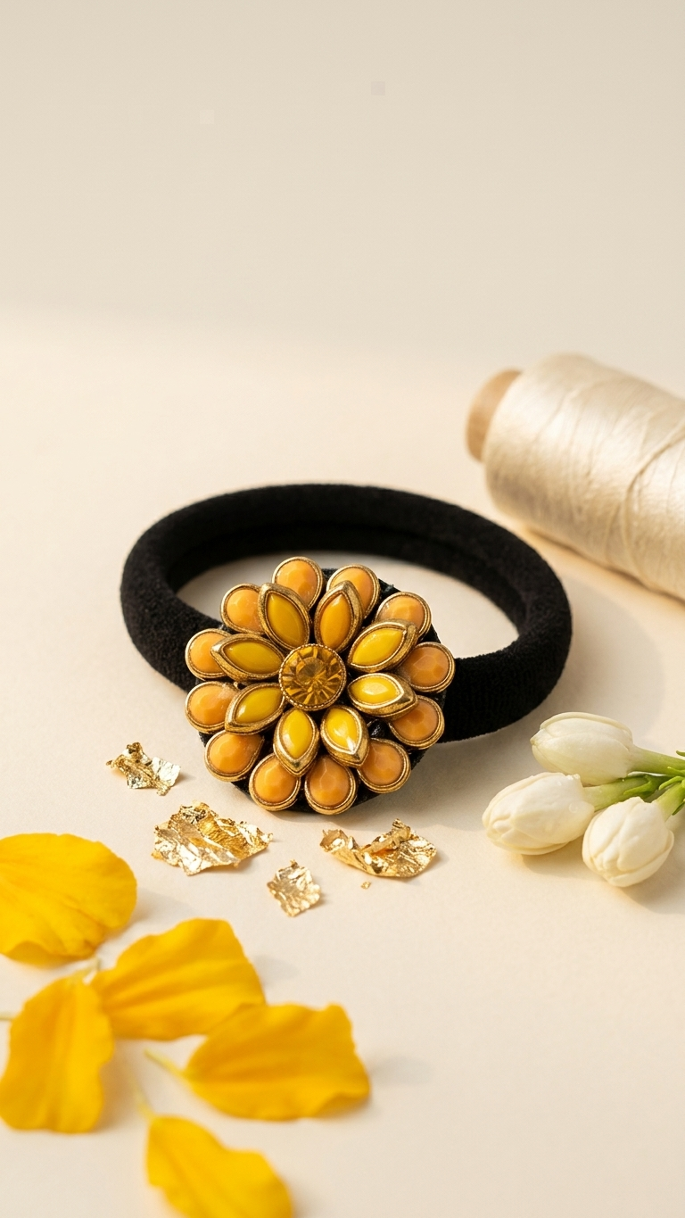 Small Kundan Hair Ties SN-01-0000254