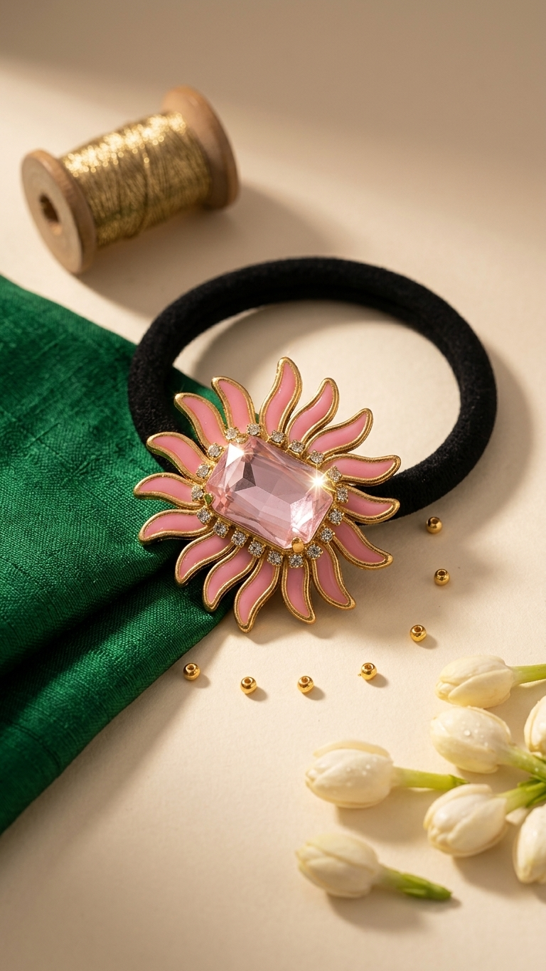 Small kundan Hair ties SN-01-0000287