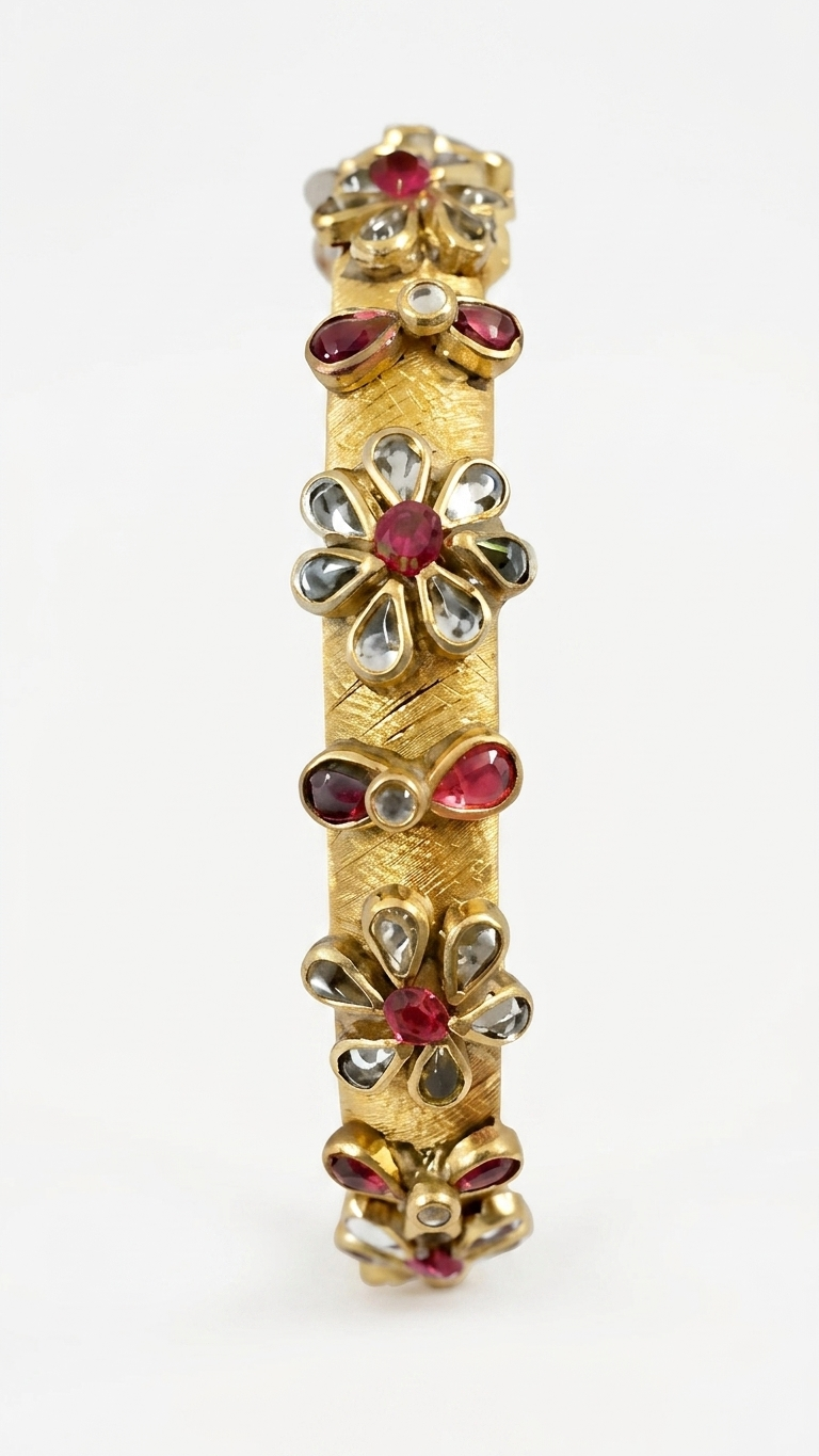 Thin Kundan bangles(single piece) SN-01-0000226