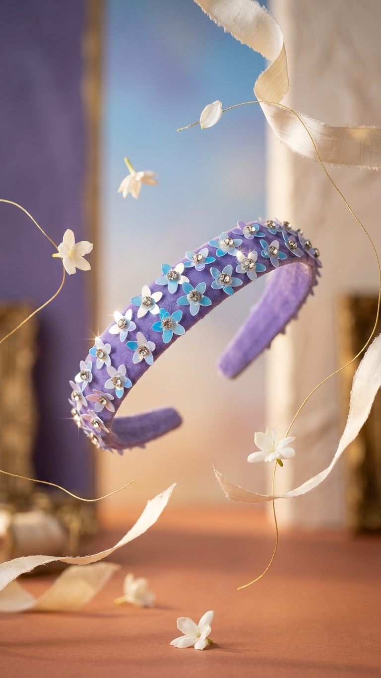 Embolished floral hair band SN-01-0000282