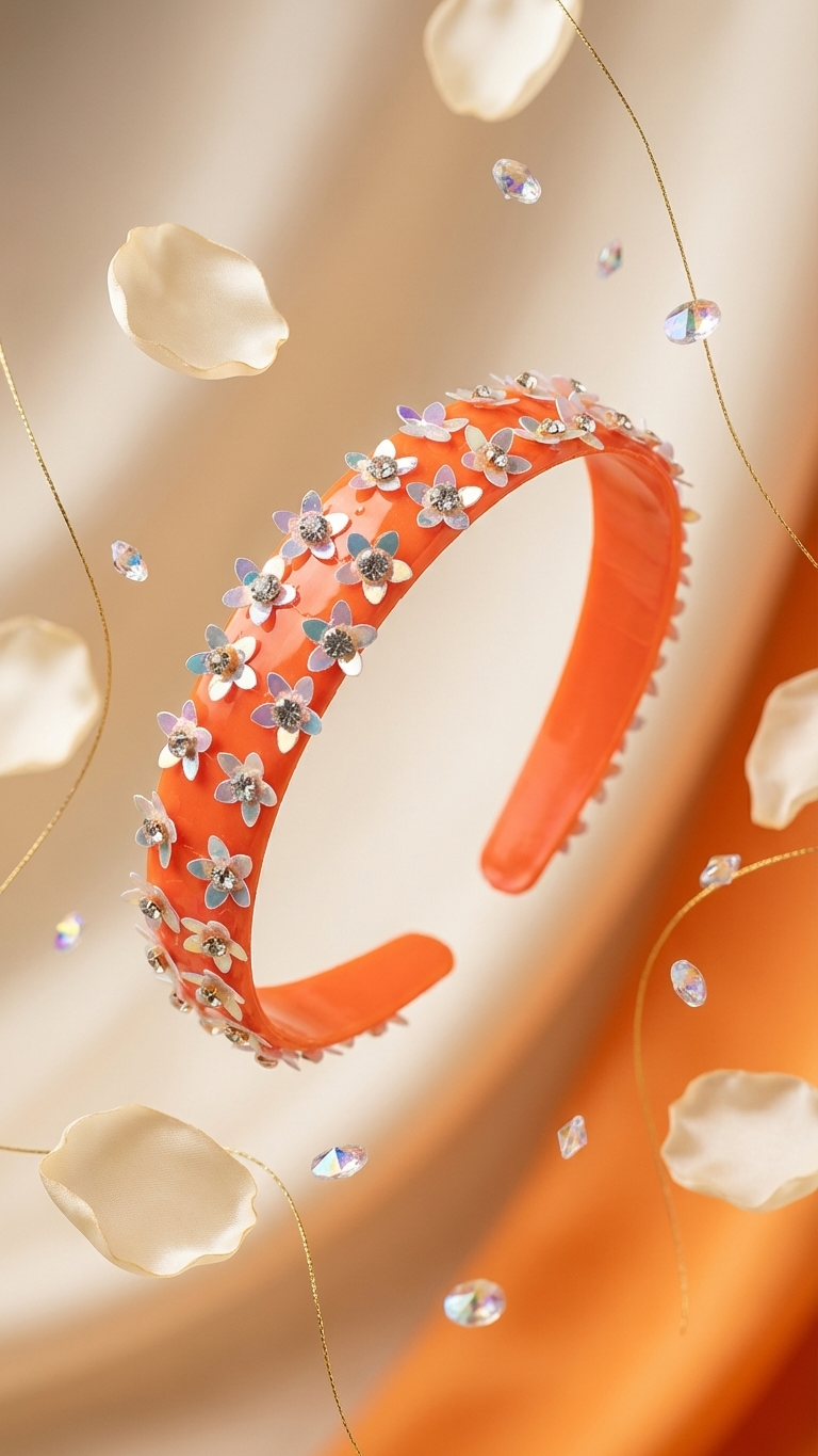 Embolished floral hair band SN-01-0000283