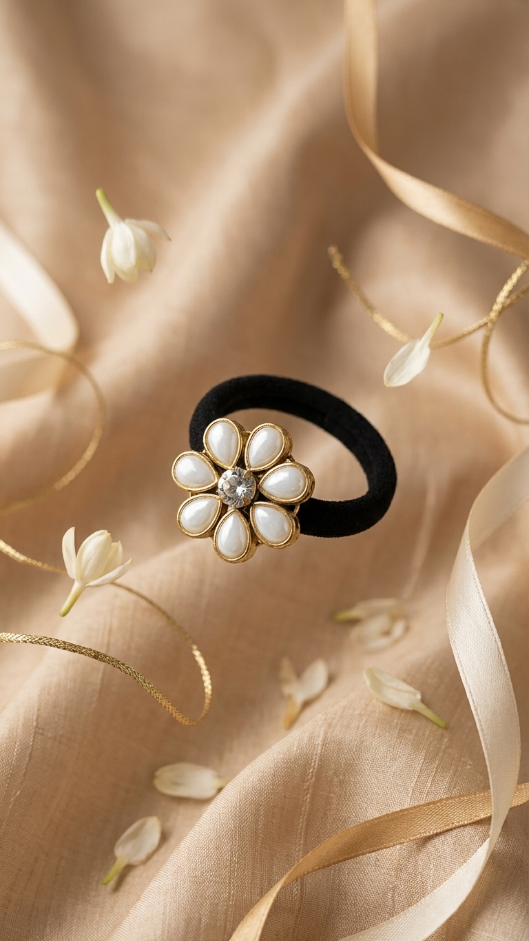 Small kundan Hair ties SN-01-0000289