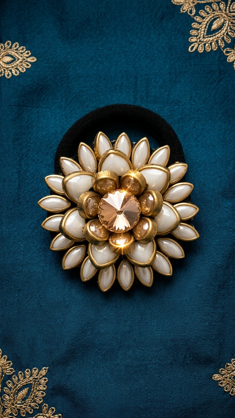 Big Kundan Hair Ties SN-01-0000329