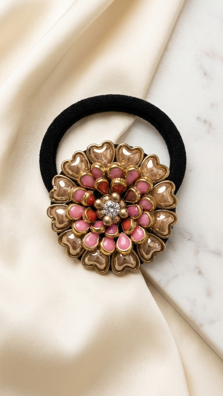 Big Kundan Hair Ties SN-01-0000330