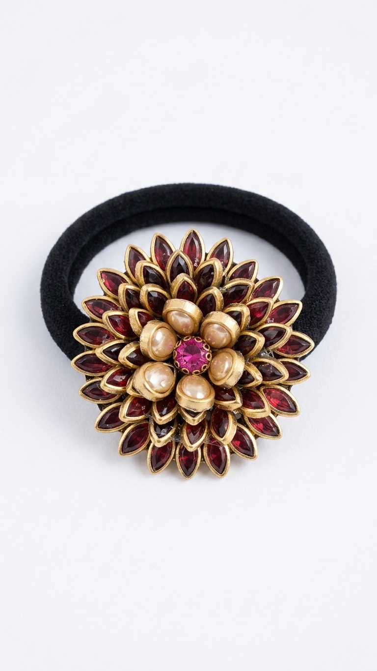 Big Kundan Hair Ties SN-01-0000324
