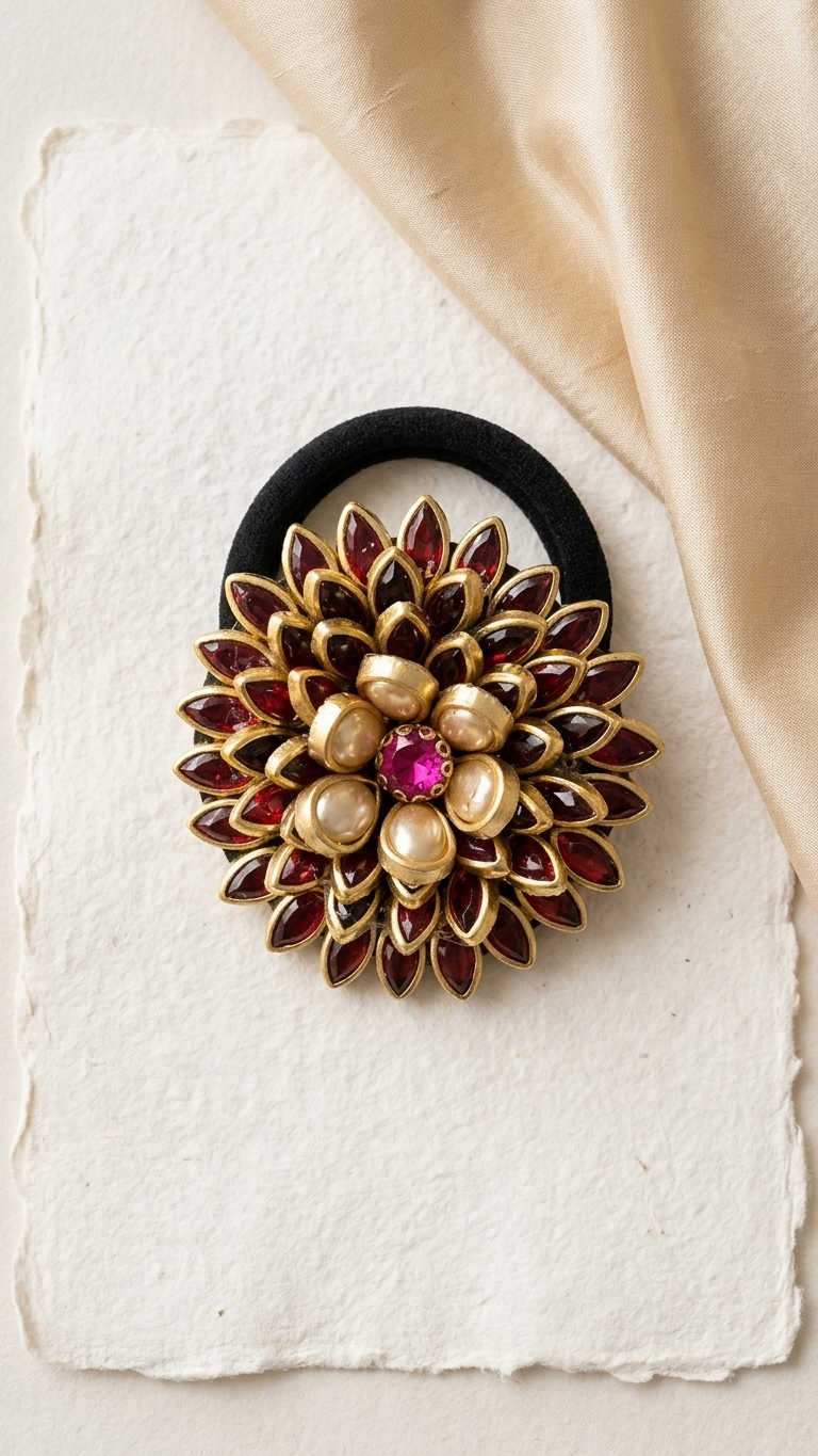 Big Kundan Hair Ties SN-01-0000324