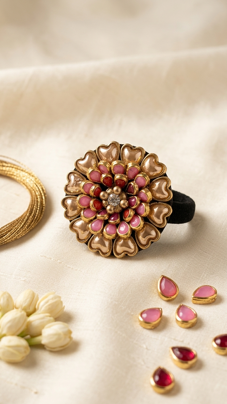 Big Kundan Hair Ties SN-01-0000330