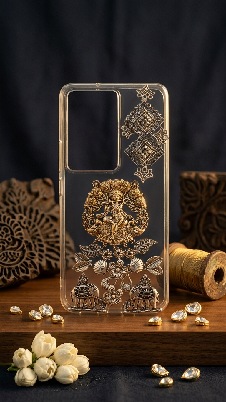 Krishna Antique Resin Phone Case  SN-01-0000338