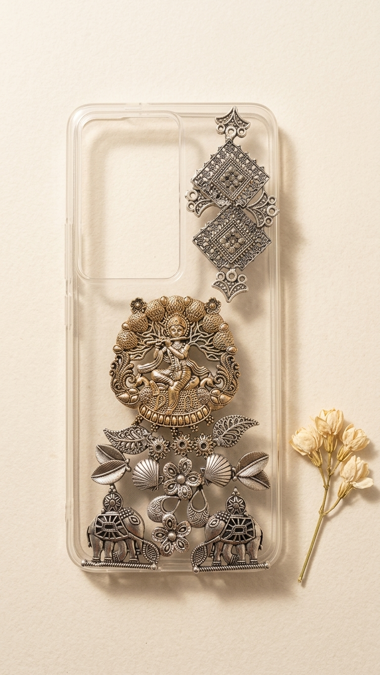 Krishna Antique Resin Phone Case  SN-01-0000338
