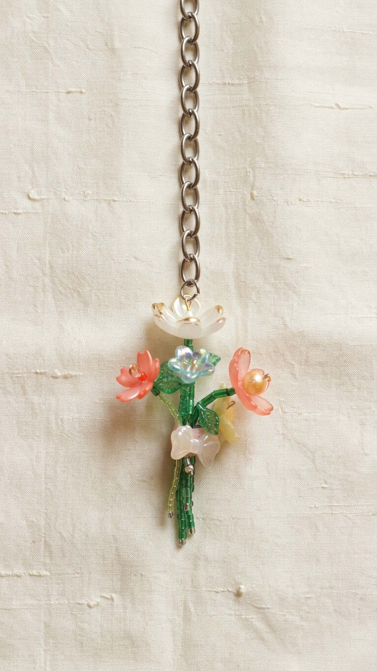 Blossom Charm Beaded Keychain SN-01-0000338