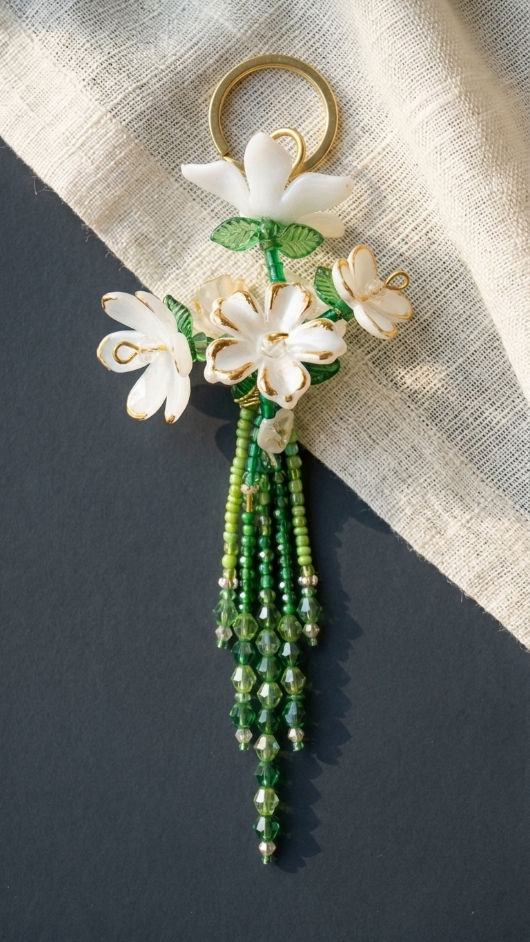 Blossom Charm Beaded Keychain SN-01-0000338