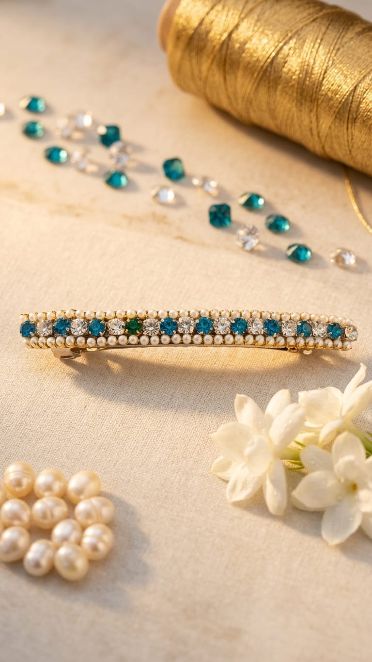 Long kundan centre clip  SN-01-0000366