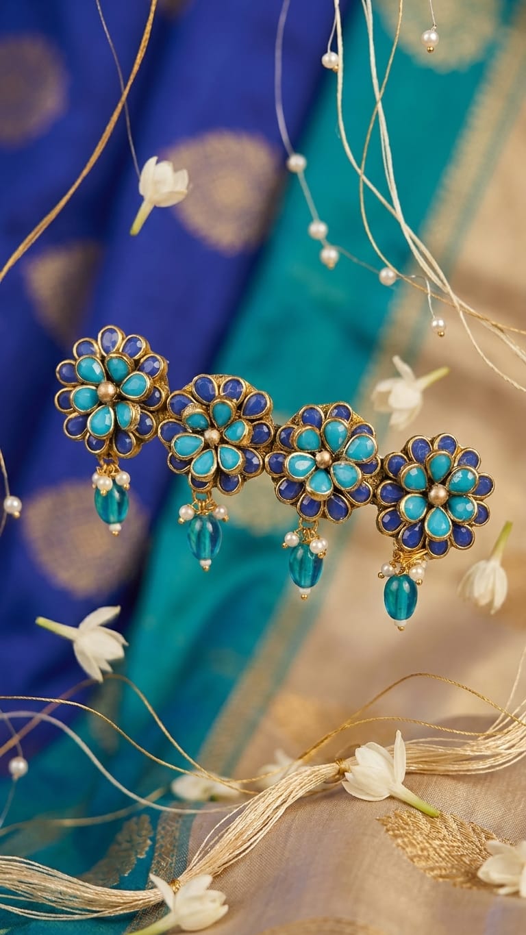 Grand kundan hair clip  SN-01-0000363