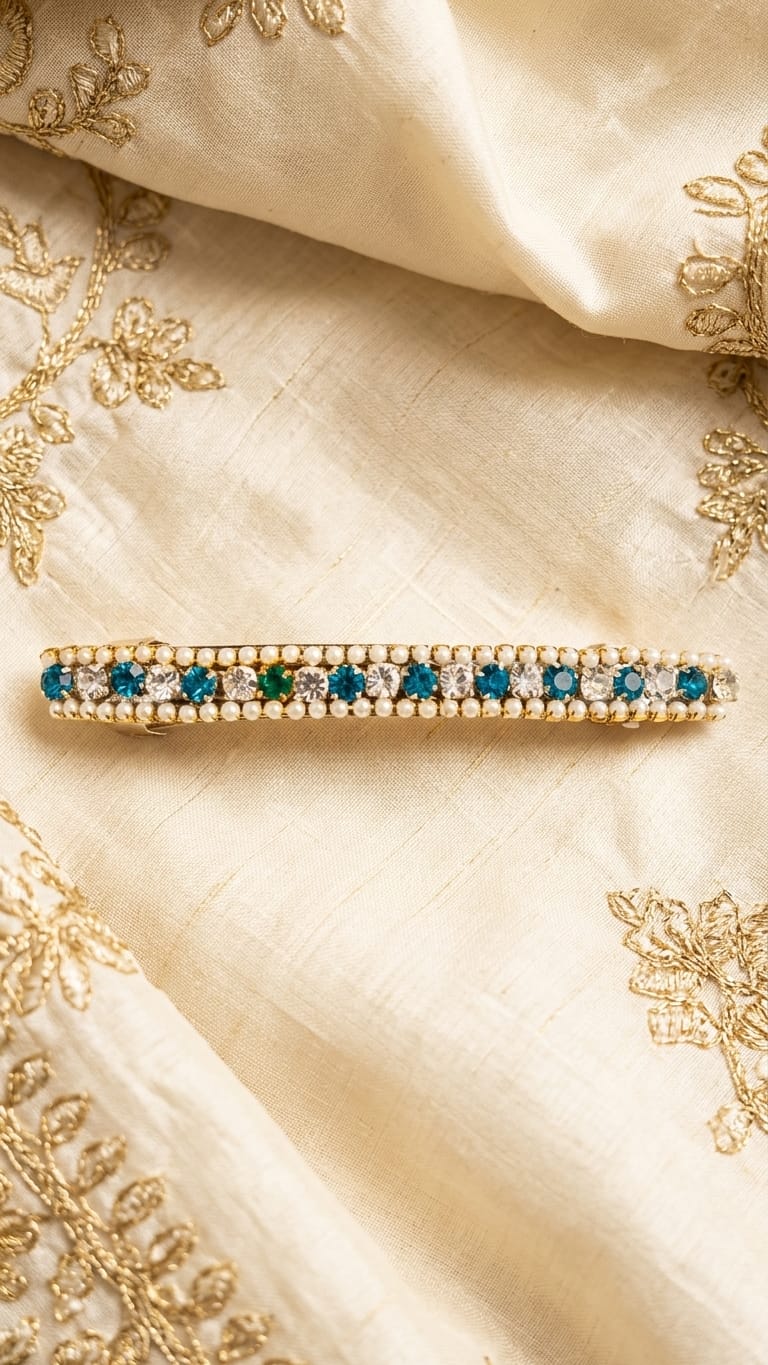 Long kundan centre clip  SN-01-0000366