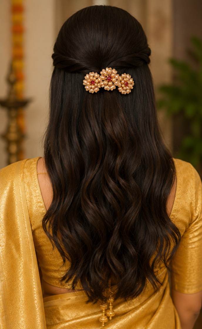 Silk saree kundan clips SN-01-0000392