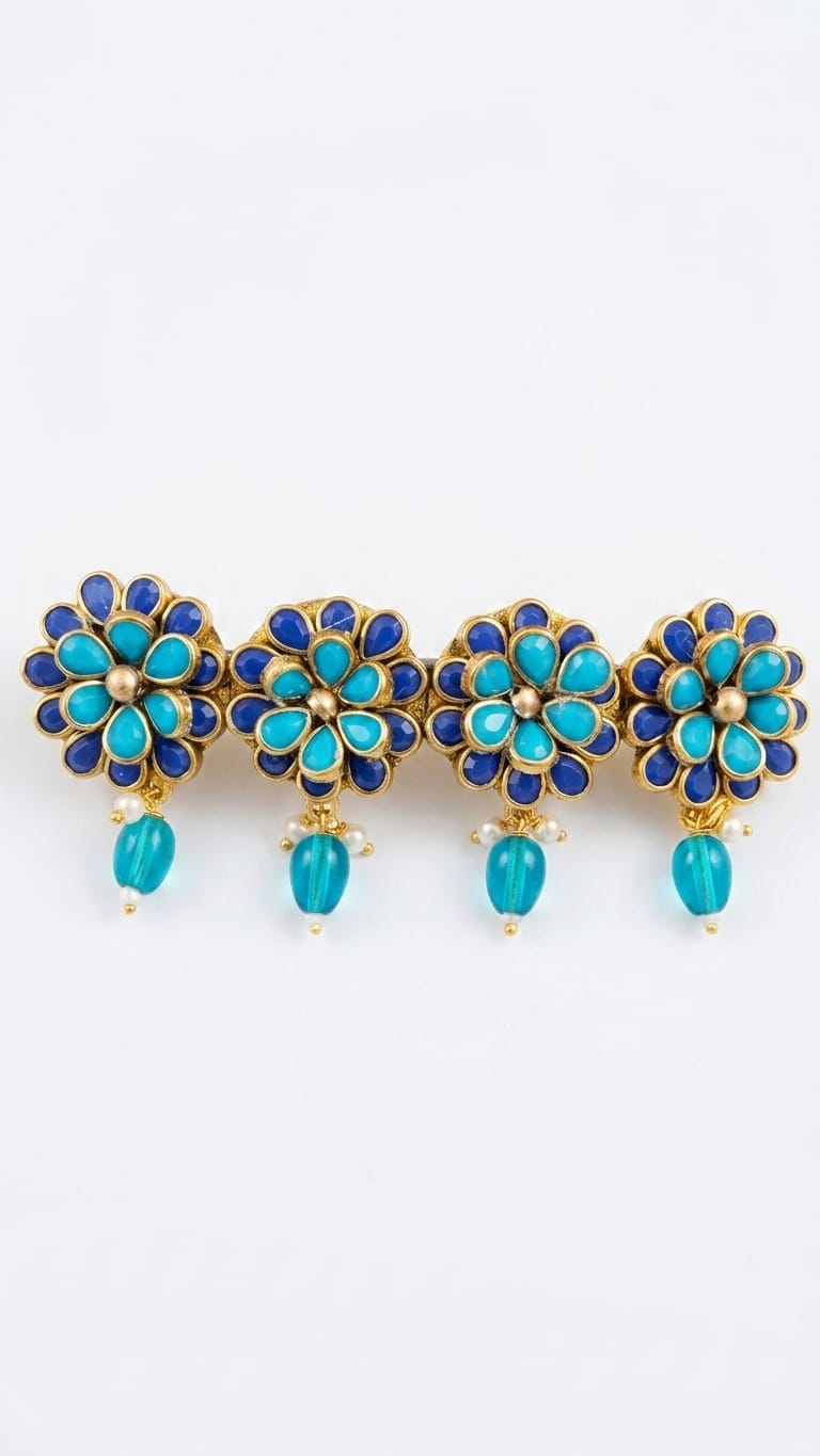 Grand kundan hair clip  SN-01-0000363