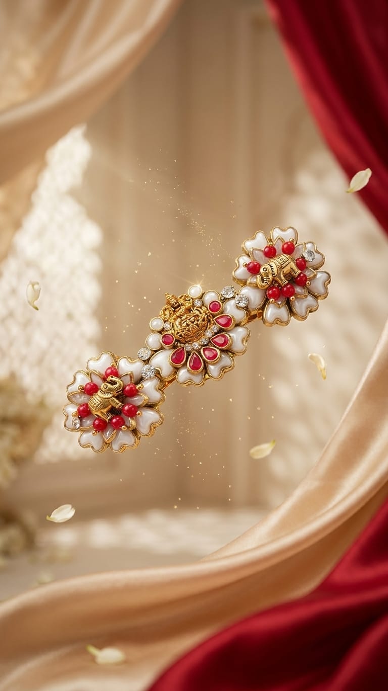 Lakshmi hair clip and hair tie combo  SN-01-0000368